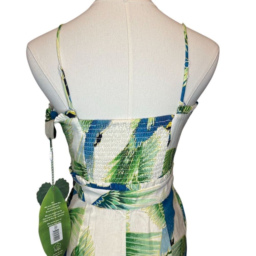 FARM Rio Parrot Print Jumpsuit in Blue and Green - Picture 6 of 8